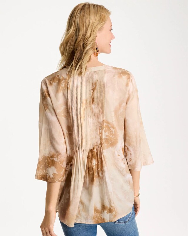 Cotton-Blend Pintuck Tunic - image 3